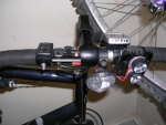 On-Off switch and dimmer to left (both are waterproof types - connections waterproofed with heatshrink/hotmelt glue).